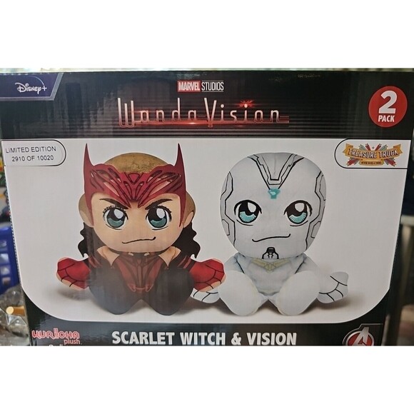 NEW Marvel Studios Wanda Vision Scarlet Witch & Vision Kuricha Chibi Plush - Picture 1 of 6